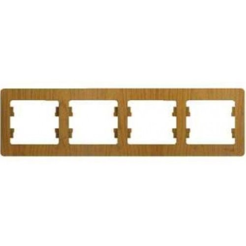 Рамка горизонтальная Systeme Electric Glossa 4-м. дерево картинка фото 2