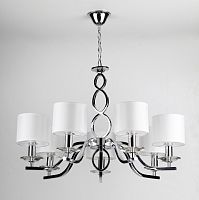 Люстра потолочная семирожковая на цепочке Rivoli Модерн Luciana P7 CR Е14 Черный/хром картинка 