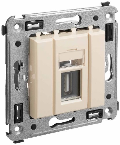 Розетка USB тип А без рамки DKC Avanti 1-м. 3000мА ванильная дымка картинка