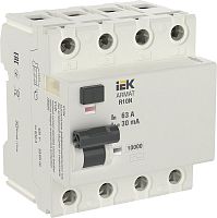 Выключатель дифференциального тока УЗО IEK ARMAT R10N 4п 63А 30мА 10кА тип A картинка