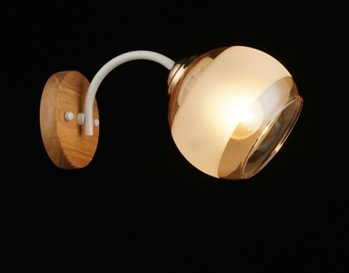 Бра однорожковое Мелодия Света 220В Е27 Дуб/белый картинка 