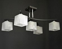 Люстра потолочная пятирожковая Мелодия Света Е27 Черная/хром картинка 