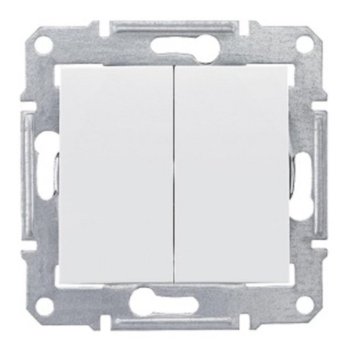 Выключатель без рамки Schneider Electric Sedna 2-кл. белый картинка фото 2