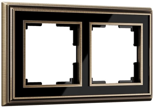 Рамка универсальная Werkel Palacio Classic 2-м. металл бронза/черный картинка