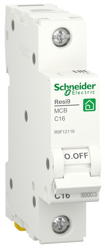 Выключатель автоматический Schneider Electric Resi9 1п 16A C 6кА 