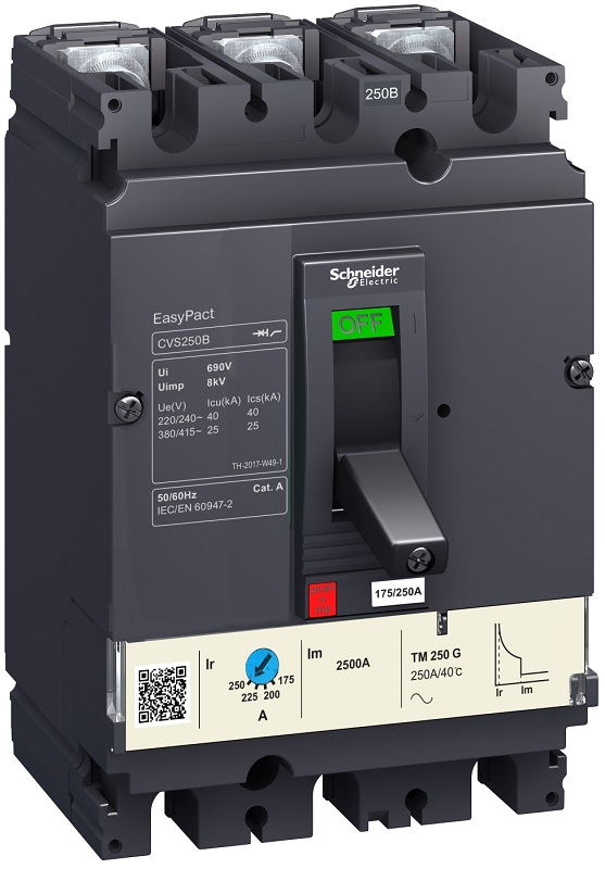 Выключатель автоматический в литом корпусе Schneider Electric EasyPact CVS100F 3п 100А 36кА