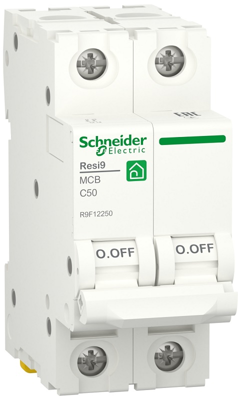 Выключатель автоматический Schneider Electric Resi9 2п 50A C 6кА 