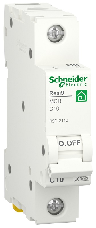 Выключатель автоматический Schneider Electric Resi9 1п 10A C 6.0кА 