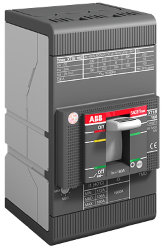 Выключатель автоматический в литом корпусе ABB Tmax XT1B 3п 160А 18кА