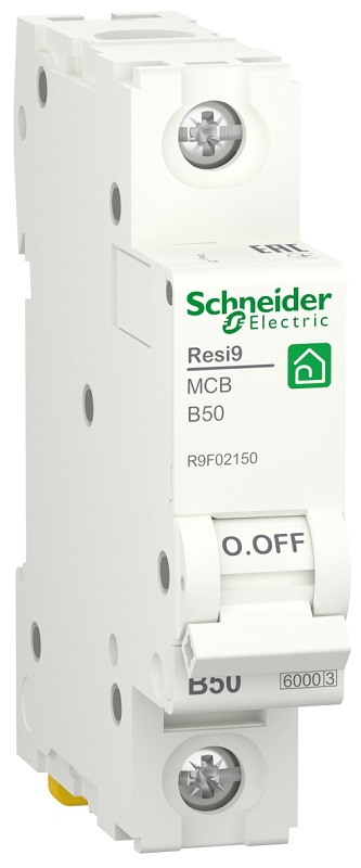 Выключатель автоматический Schneider Electric Resi9 1п 50A B 6кА 