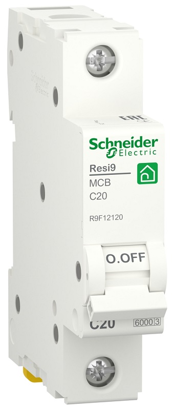 Выключатель автоматический Schneider Electric Resi9 1п 20A C 6кА 