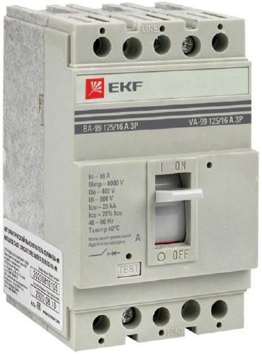Выключатель автоматический в литом корпусе EKF ВА-99 3п 16А 25кА картинка