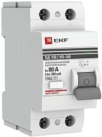 Выключатель дифференциального тока УЗО EKF PROxima ВД-100 2п 80А 300мА 4,5,кА тип AC картинка