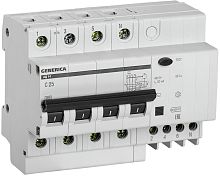 Автомат дифференциального тока АВДТ IEK GENERICA АД12 4п 25А 30мА 4,5кА C тип AC картинка