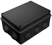 Коробка распределительная HF Промрукав 150х110х70мм (10 сальников) под винт IP55 черный (28шт) картинка 