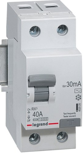 Выключатель дифференциального тока УЗО Legrand RX3 2п 40А 100мА 10,0кА тип AC картинка