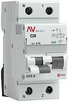 Автомат дифференциального тока АВДТ EKF Averes DVA-6 2п 20А 100мА 6кА C тип AC картинка