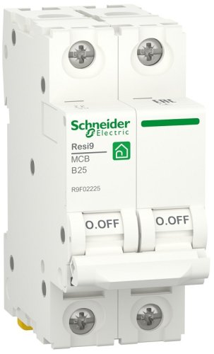 Выключатель автоматический Schneider Electric Resi9 2п 25A B 6кА  картинка