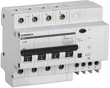 Автомат дифференциального тока АВДТ IEK GENERICA АД12 4п 40А 300мА 4,5кА C тип AC картинка