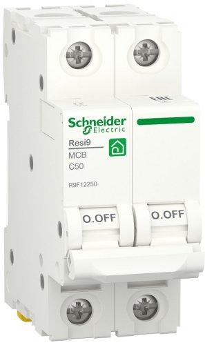 Выключатель автоматический Schneider Electric Resi9 2п 50A C 6кА  картинка
