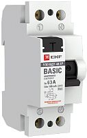 Выключатель дифференциального тока УЗО EKF Basic ВДТ-40 2п 63А 100мА 4,5,кА тип AC картинка