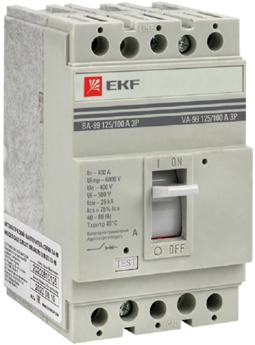 Выключатель автоматический в литом корпусе EKF ВА-99 3п 100А 25кА картинка