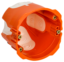 Коробка установочная IEK СП 73x65мм IP30 гипрок оранжевый картинка 