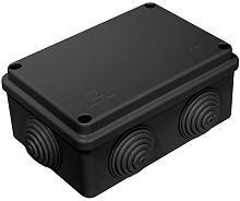 Коробка распределительная HF Промрукав 120х80х50мм (6 сальников) под винт IP55 черный (64шт) картинка 