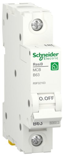 Выключатель автоматический Schneider Electric Resi9 1п 63A B 6кА  картинка
