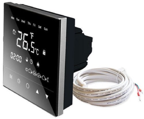 Терморегулятор сенсорный Warmlife RTC.AB3000 датчик воздуха 3,6кВт 16А черный/серебро картинка