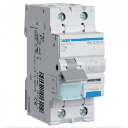 Автомат дифференциального тока АВДТ Hager 2п 10А 30мА 4,5кА C тип AC фото фото 2 Автомат дифференциального тока АВДТ Hager 2п 10А 30мА 4,5кА C тип AC картинка фото 2