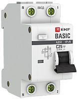 Автомат дифференциального тока АВДТ EKF Basic АД-12 2п 25А 30мА 4,5кА C тип AC картинка