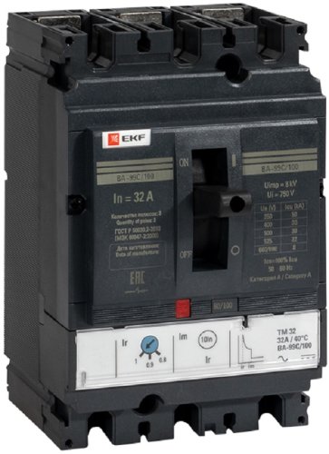 Выключатель автоматический в литом корпусе EKF Compact NS ВА-99C 3п 32А 36кА картинка