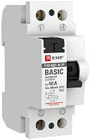 Выключатель дифференциального тока УЗО EKF Basic ВДТ-40 2п 40А 300мА 4,5,кА тип AC картинка