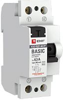 Выключатель дифференциального тока УЗО EKF Basic ВДТ-40 2п 63А 300мА 4,5,кА тип AC картинка
