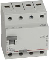 Выключатель дифференциального тока УЗО Legrand RX3 4п 40А 300мА 10,0кА тип AC картинка